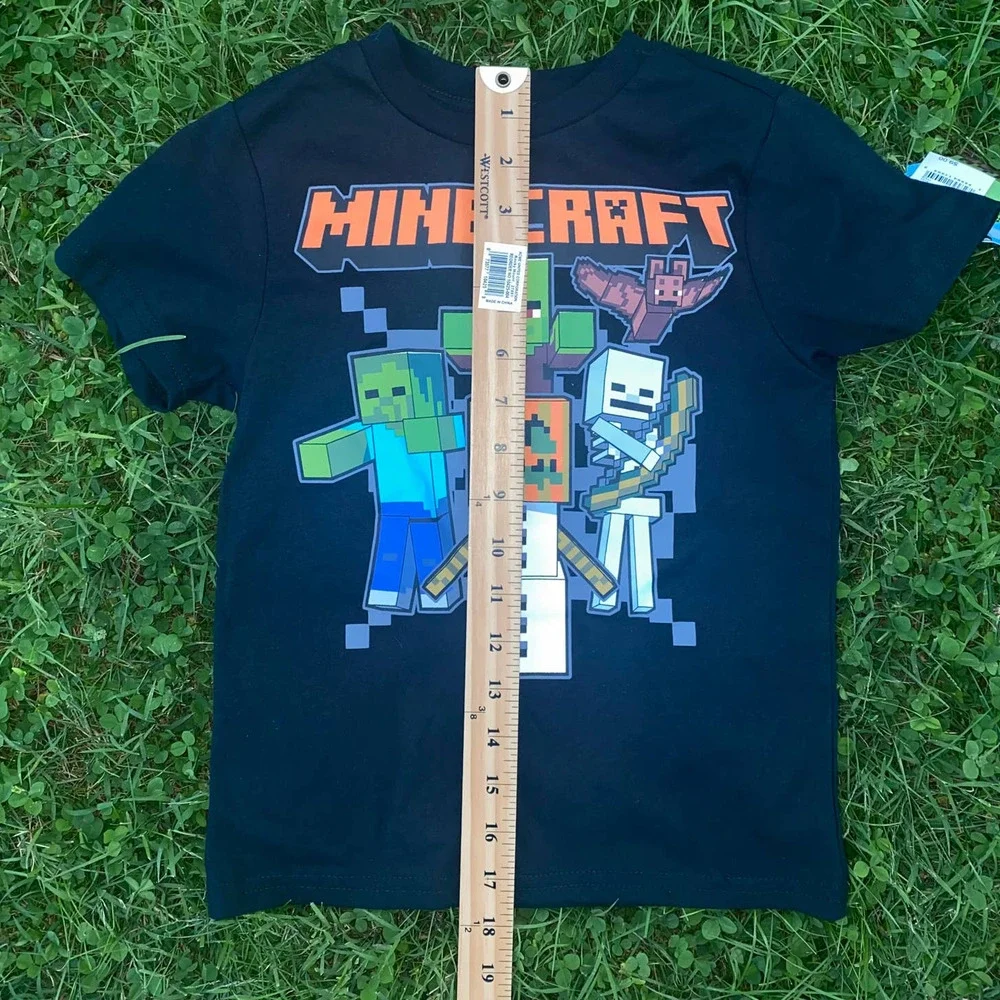 NWT Minecraft Kids Halloween Graphic Short Sleeve Cotton T-Shirt (XS, S, XL)